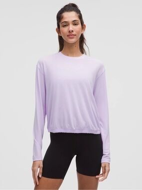 Lululemon Jersey Training Elastic-Hem Long-Sleeve Shirt